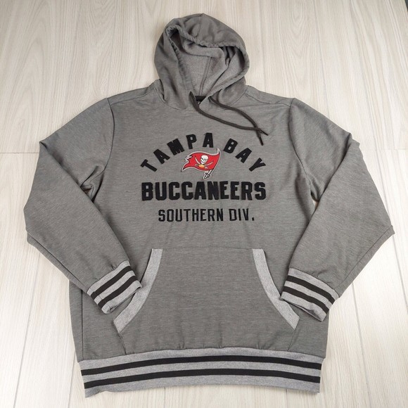 Tampa Bay Buccaneers Southern Division‎ NFL Team Apparel Hoodie Mens Medium Gray - Picture 1 of 7